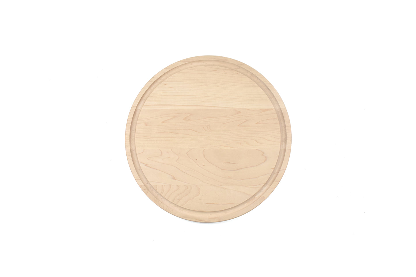 Small Round Wood Cutting Board with Juice Groove