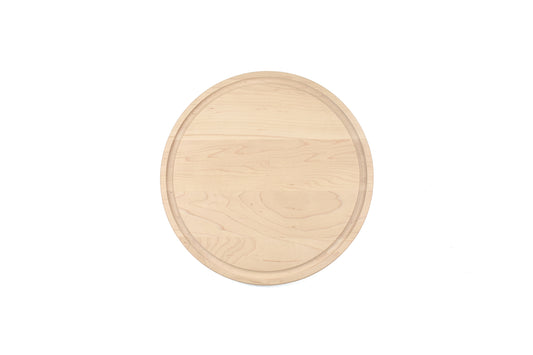 Small Round Wood Cutting Board with Juice Groove