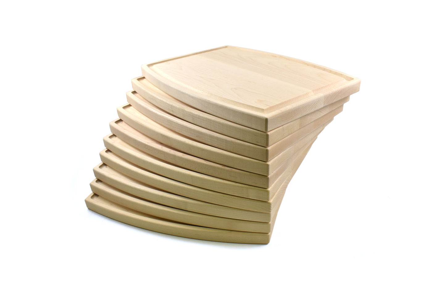 Arched Wood Cutting Board with Juice Groove