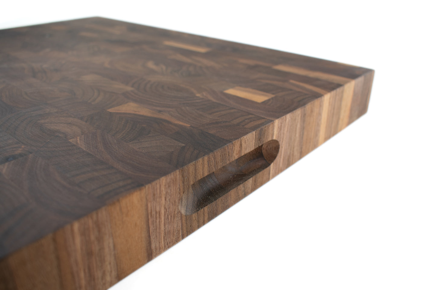 Large End Grain Butcher Block with Side Handle Indents