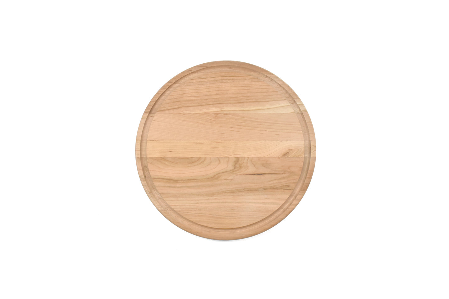 Small Round Wood Cutting Board with Juice Groove