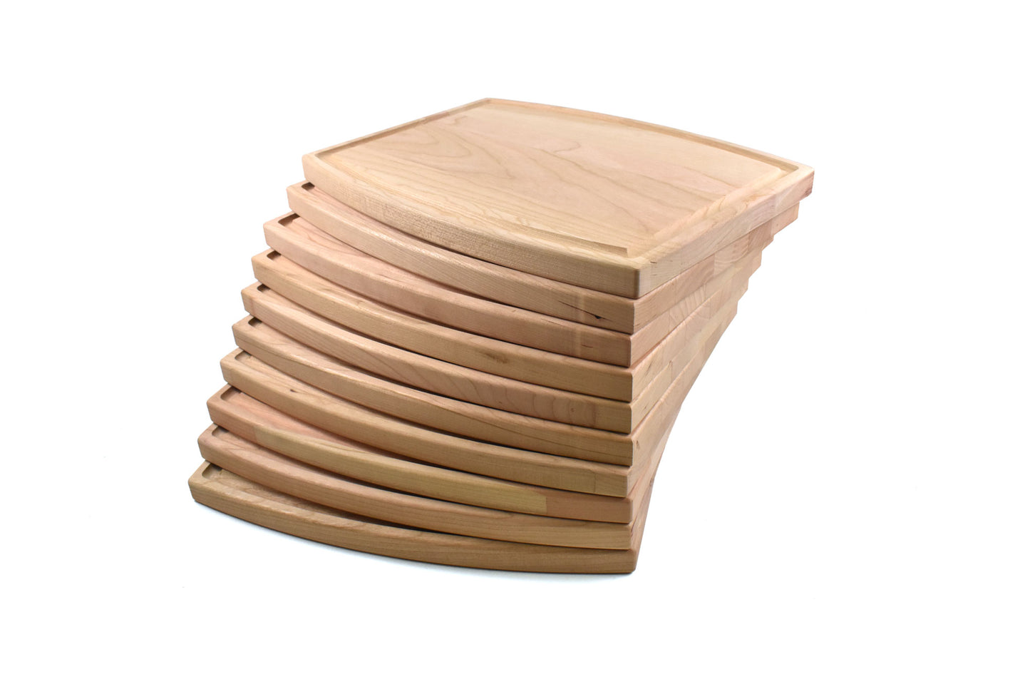 Arched Wood Cutting Board with Juice Groove