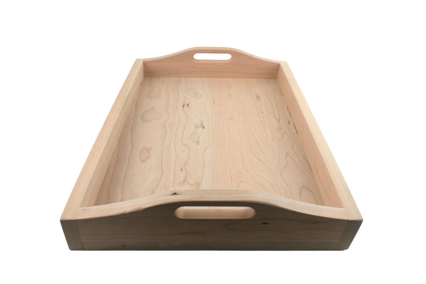 Large Hardwood Tray with Handles