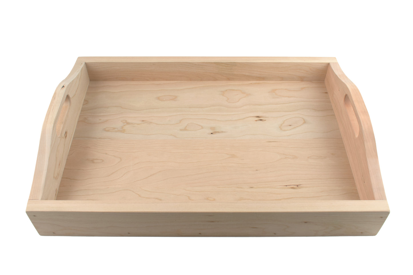 Large Hardwood Tray with Handles