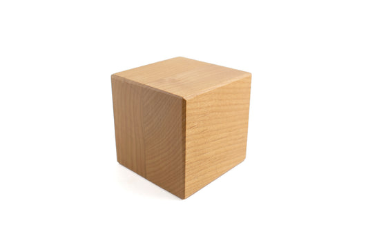 Solid 3 x 3 Wood Block for QR Code and Logo Branding