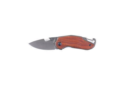 Wood Handle Pocket Knife with Bottle Opener