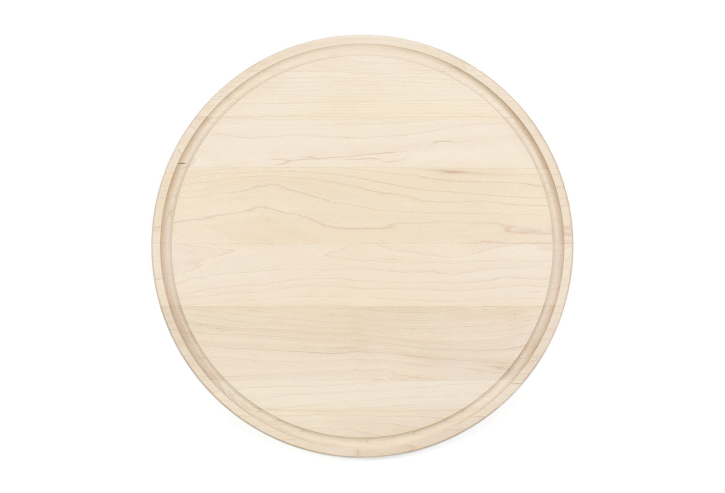 Large Round Wood Cutting Board with Juice Groove