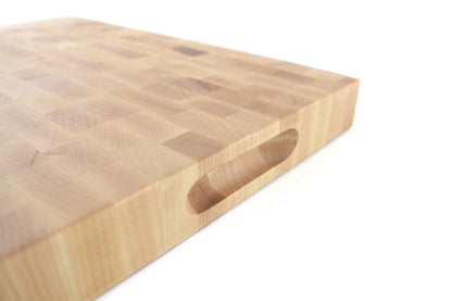 Small End Grain Butcher Block with Side Handle Indents