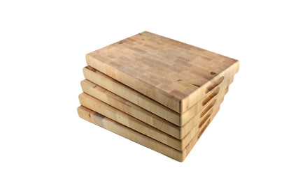 Small End Grain Butcher Block with Side Handle Indents