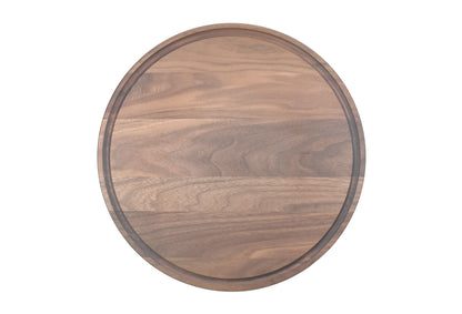 Large Round Wood Cutting Board with Juice Groove