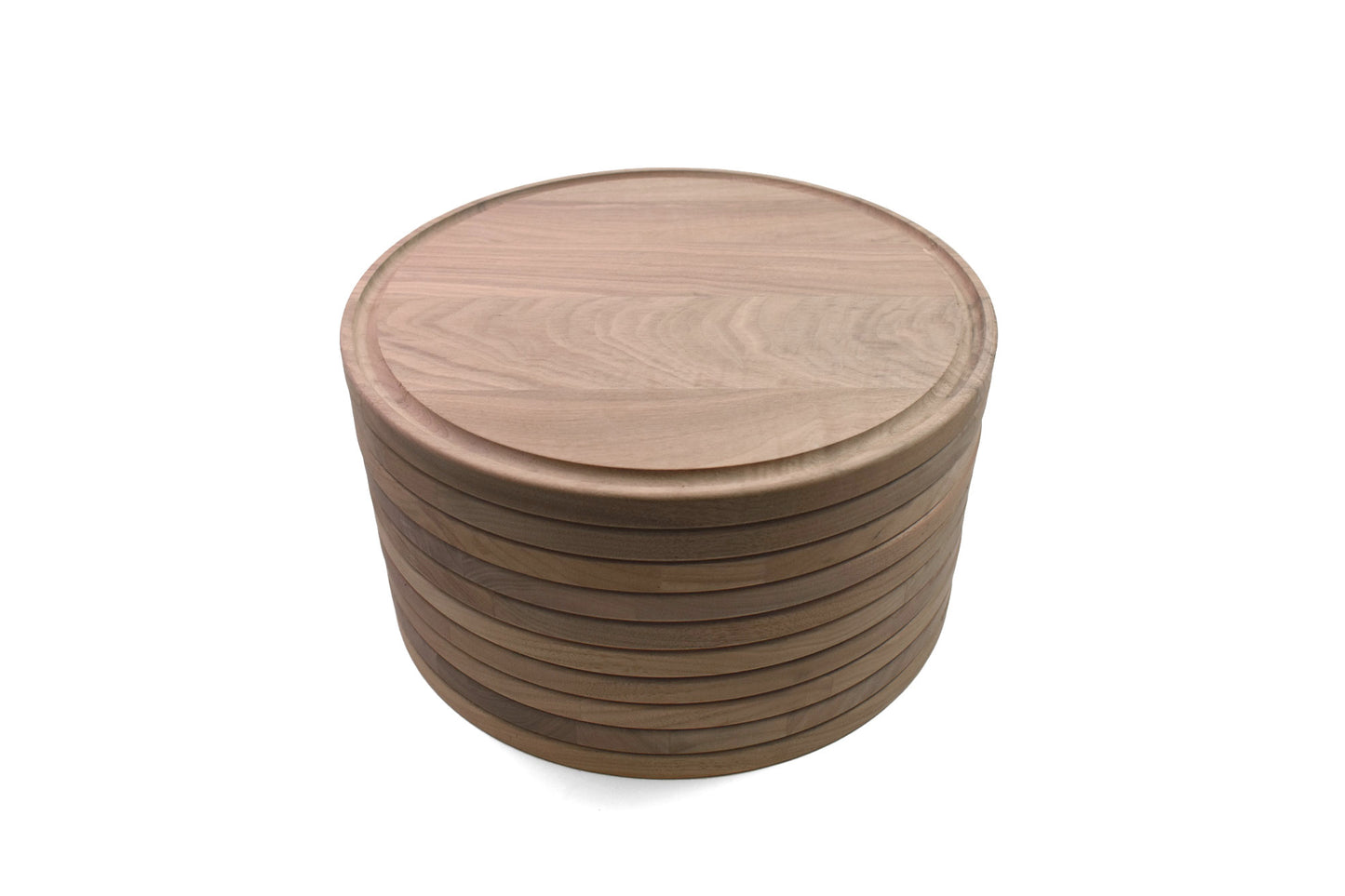 Large Round Wood Cutting Board with Juice Groove