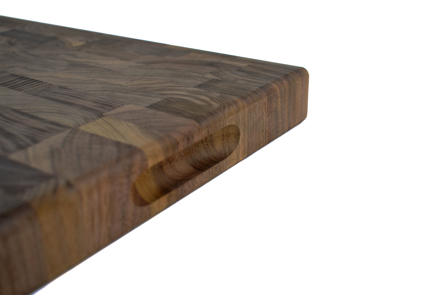 Small End Grain Butcher Block with Side Handle Indents