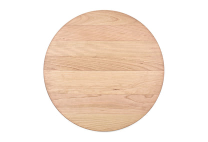 Large Round Wood Cutting Board with Juice Groove