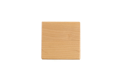 Solid 3 x 3 Wood Block for QR Code and Logo Branding
