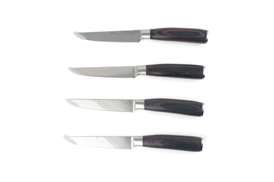 Steak Knife Set with Wooden Handles